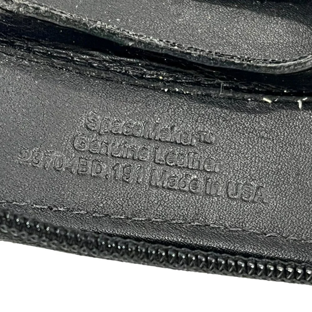 Franklin Covey Vintage Black Leather Full Zip Around Planner Organizer Compact S